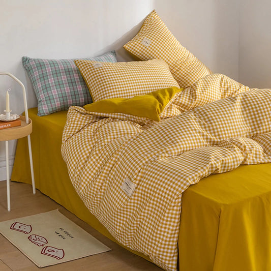 Authentic Japanese Plaid Duvet Cover Set